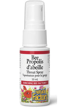 Load image into Gallery viewer, NATURAL FACTORS Bee Propolis Throat Spray 65% Extract  (30 ml)