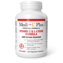 Load image into Gallery viewer, Medi-C Plus Vitamin C &amp; L-Lysine with Calcium Ascorbate (150 veg caps)
