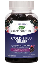 Load image into Gallery viewer, NATURES WAY Sambucus Cold &amp; Flu Relief (60 Adult Gummies)